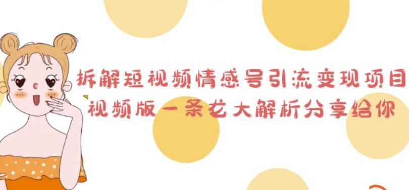 拆解短视频情感号引流变现项目，视频版一条龙大解析分享给你